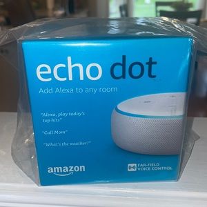Brand New! Amazon Echo Dot (3rd Generation)with power adapter
